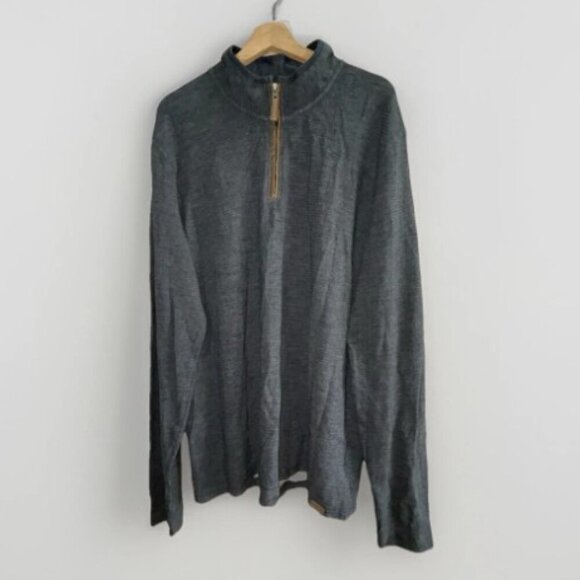 Dakota Grizzly Mens Dash 1/4 Zip Pullover Sweater Size 2XL Charcoal Gray Casual - Picture 2 of 9